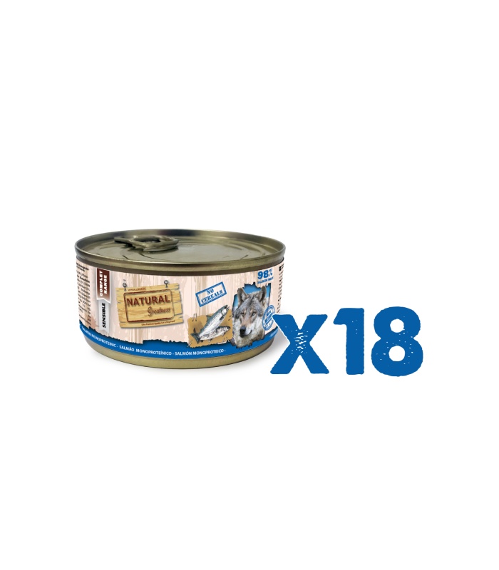 NATURAL GREATNESS SALMON MONOPROTEICO 170 G. X 18 UND.