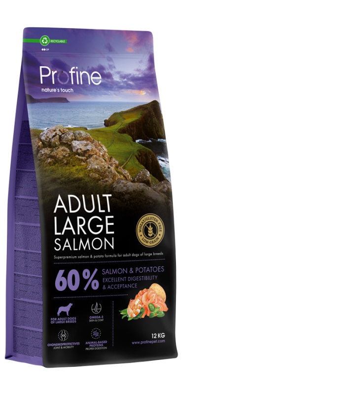 PROFINE ADULT LARGE SALMON 12 KG.